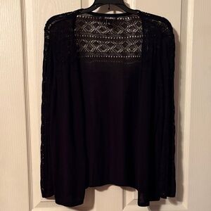 Roz & Ali Black Lace Cardigan